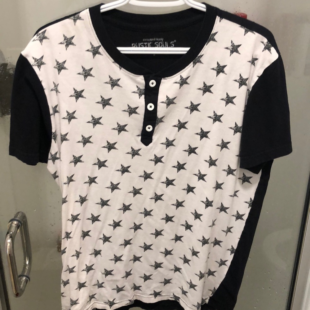 Rustic Souls Star Button Up Tee Shirt